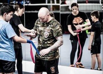 Adelaide Boxing Turner Gym Learning to put on wraps